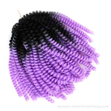 synthetic hair colored 30strands ombre spring twist curl hair weave crochet braid